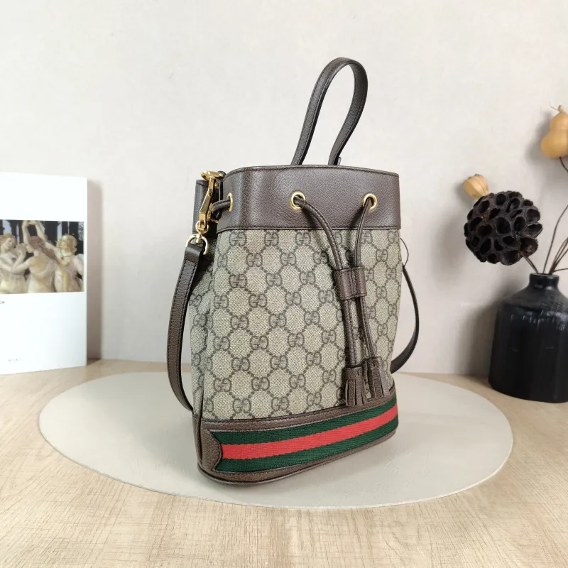 GUCCI Shoulder Bag Ophidia Bucket Bag Monogram PVC Small 20.5 × 11 × 26 cm — cover view 4 of 5