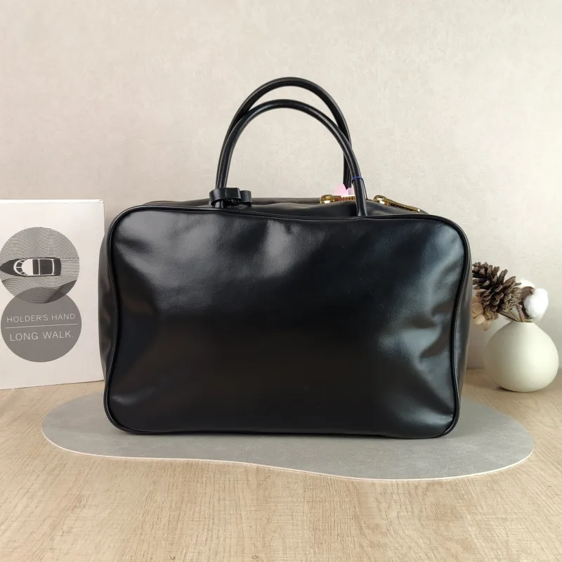 Miumiu Top Handle Bag Beau Black Calfskin Large 34 × 10 × 23 cm — cover view 3 of 6