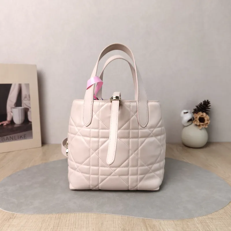 DIOR Top Handle Bag TOUJOURS Edition Pink Calfskin Small 18.5 × 12 × 18.5 cm — cover view 5 of 5