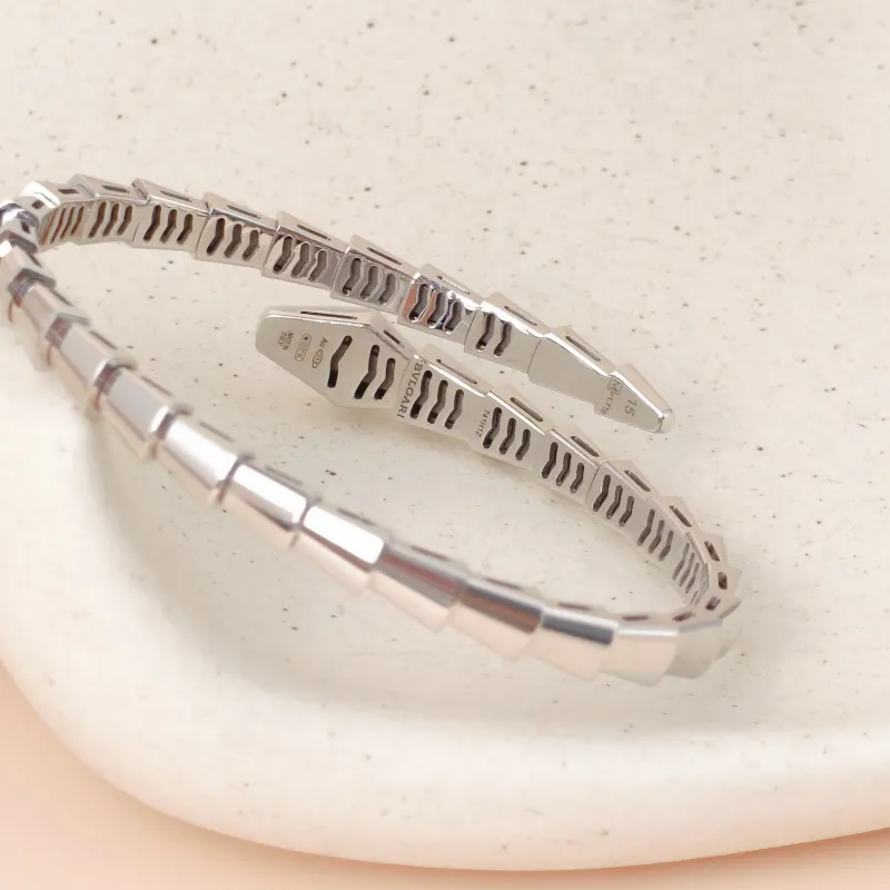 Bvlgari Bangle Serpenti Viper Collection Bangle White Gold 18KW hite Gold One Size 15 — cover view 6 of 9