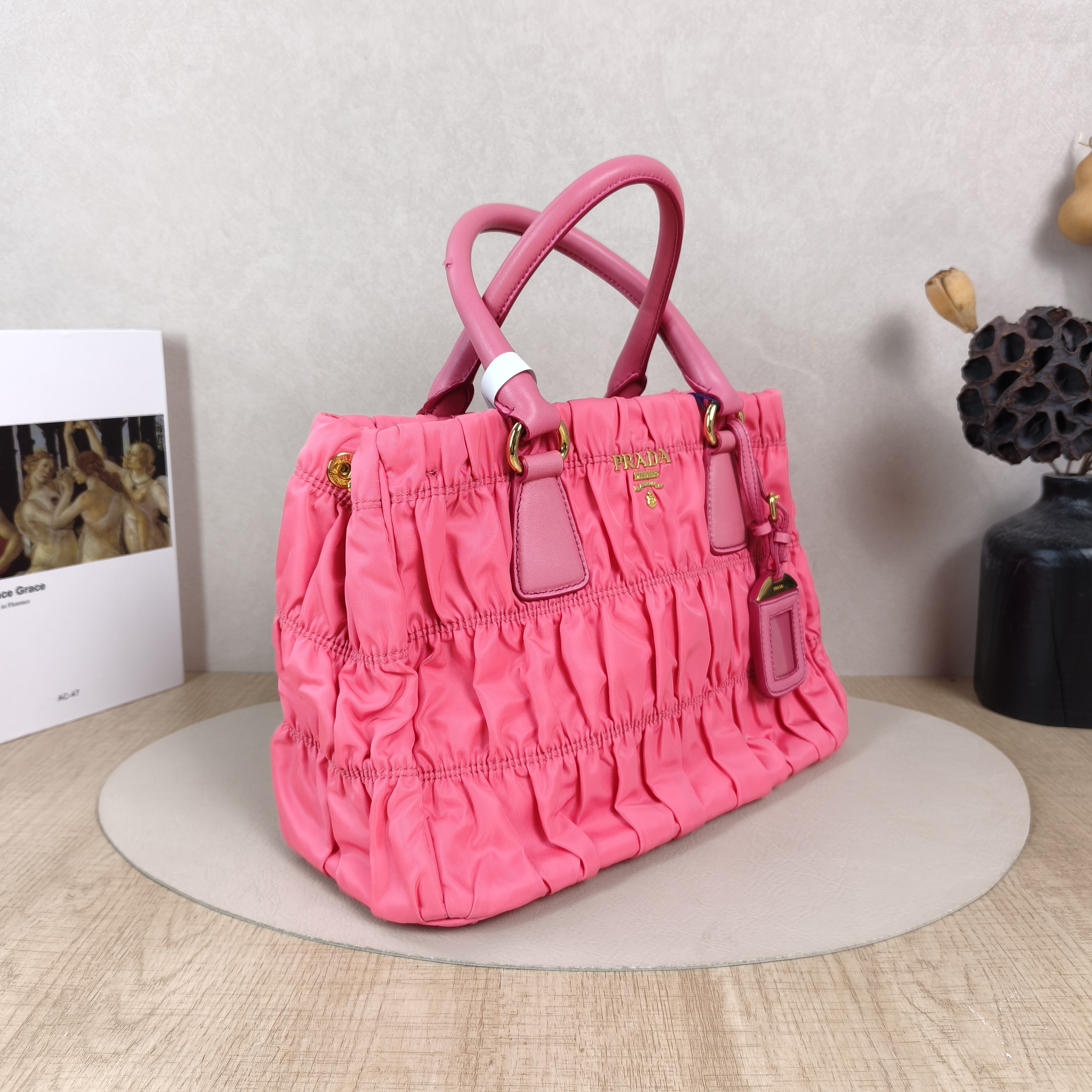 PRADA Top Handle Bag Gaufre Red Nylon One Size31 × 14 × 21.5 cm — cover view 2 of 6
