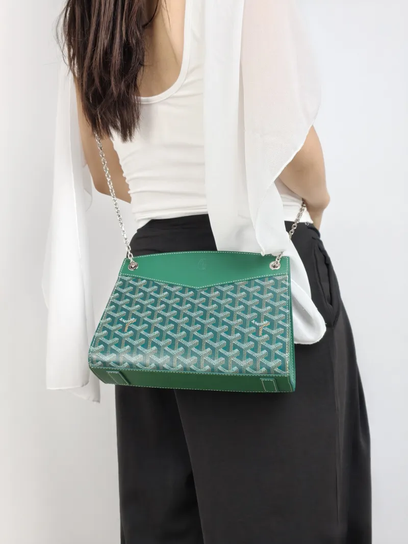 GOYARD Shoulder Bag Rouette Shoulder Bag Green ine Canvas Small 25.5 × 9 × 18 cm — on-model view 1 of 2