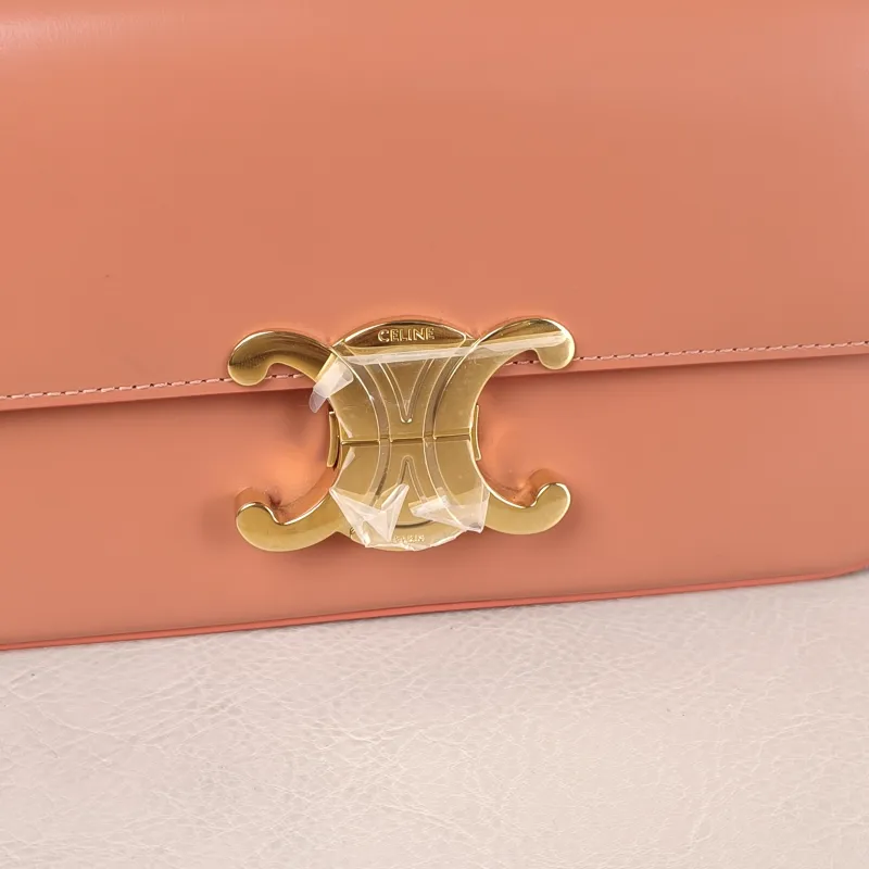 CELINE Shoulder Bag CLAUDE Shoulder Strap Edition Red Calfskin Medium 20.5 × 4 × 11.5 cm — detail view 9 of 11