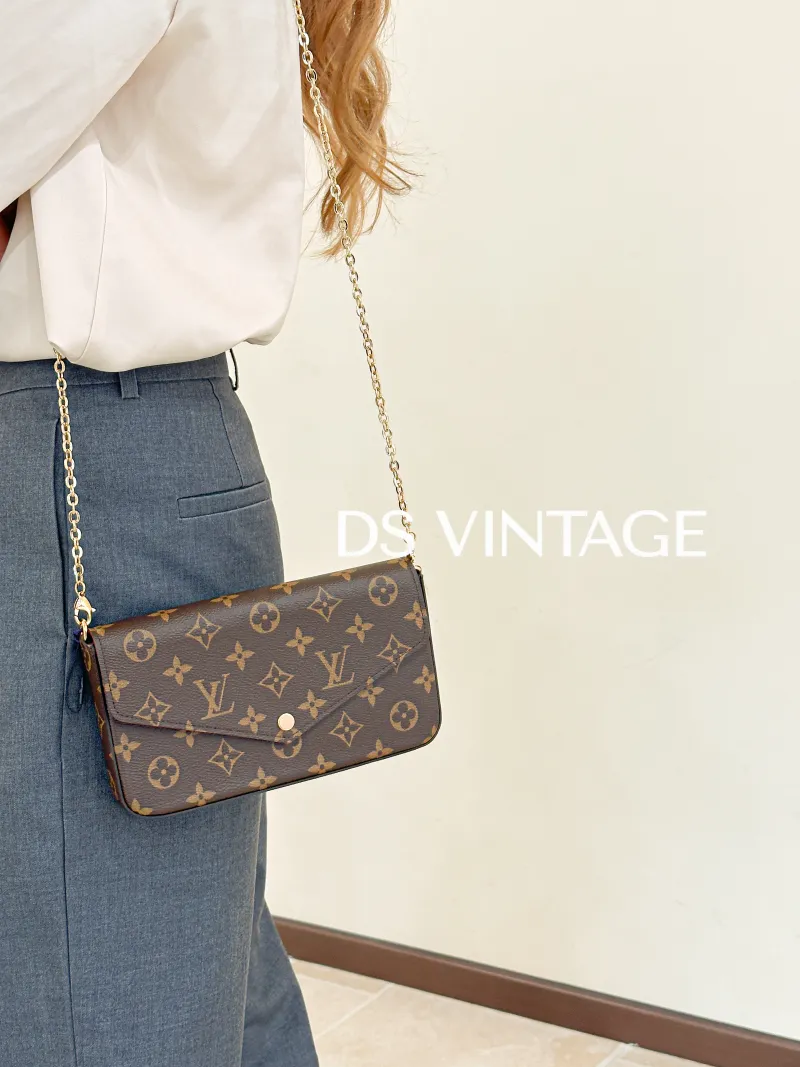 Louis Vuitton Crossbody Bag Pochette Félicie Monogram PVC Small21 × 3 × 12 cm — on-model view 4 of 4