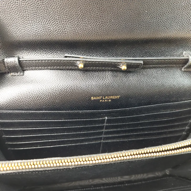 SAINT LAURENT Crossbody Bag CASSANDRE ENVELOPE Black Calfskin One Size 22.5 × 4 × 14 cm — detail view 1 of 13