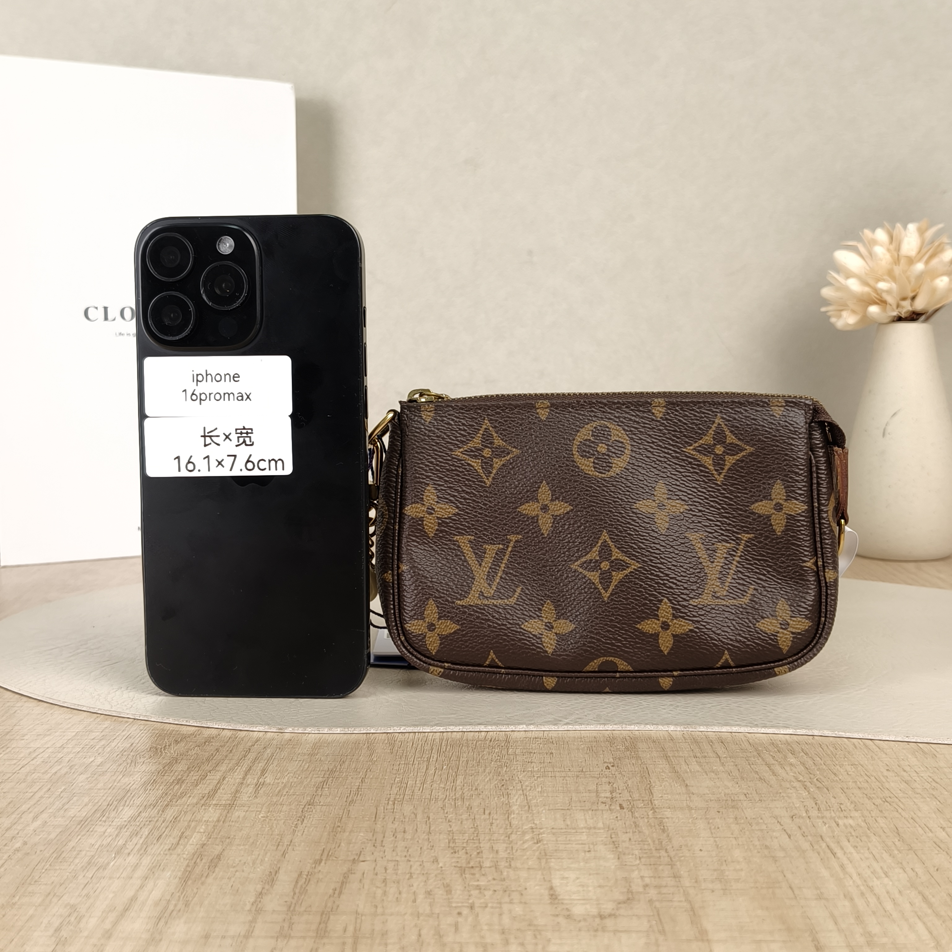 Louis Vuitton Clutch Mini Pochette Accessoires Monogram PV Cmini15.5 × 4 × 10.5 cm — cover view 4 of 5