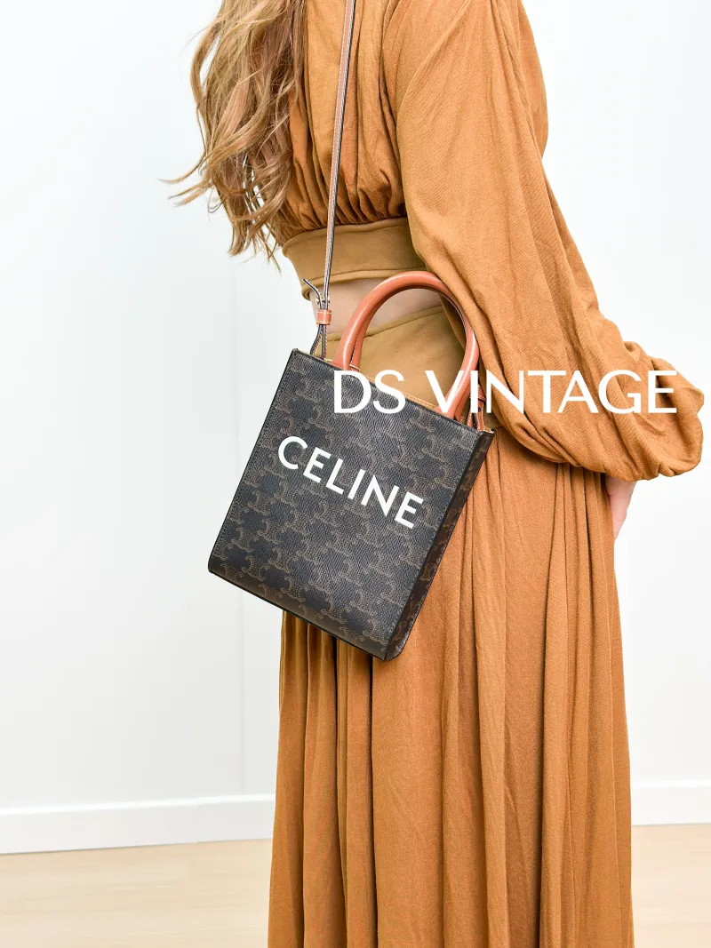 CELINE Crossbody Bag CABAS Mini Monogram PV Cmini17 × 4 × 20.5 cm — on-model view 1 of 3