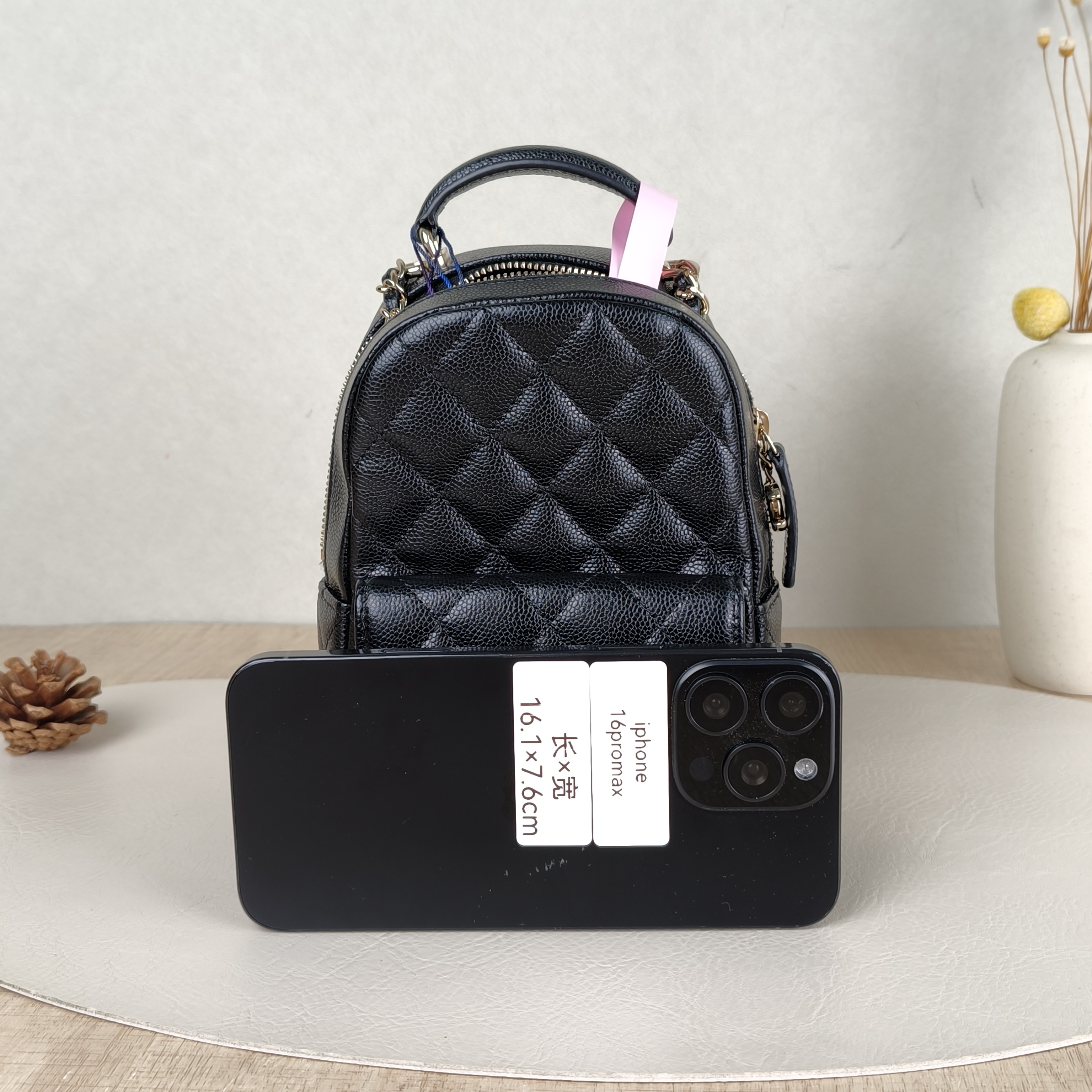 Chanel Backpack mini Backpack Collection Black Grained Calfskin One Size13 × 9 × 18 cm — cover view 5 of 5
