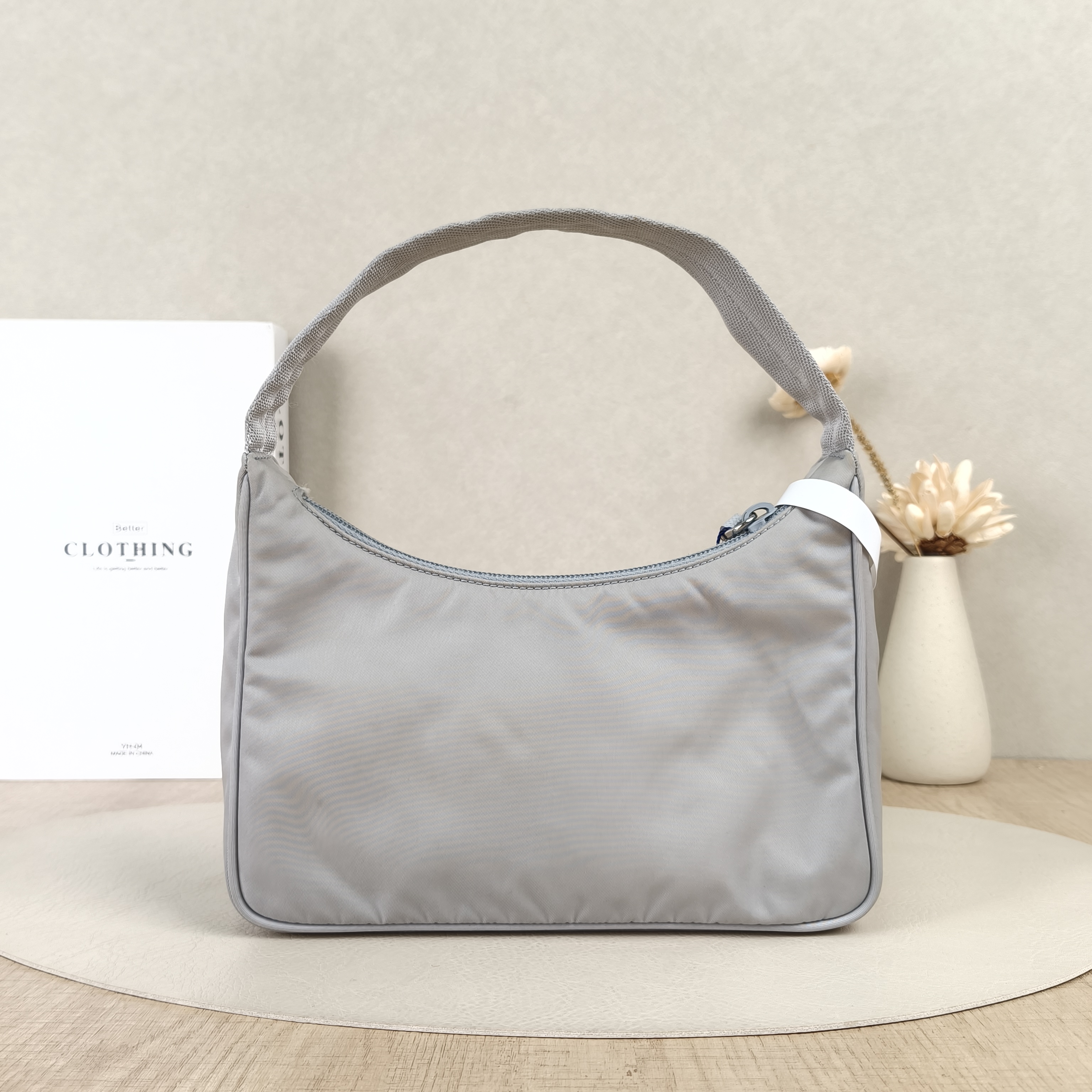 PRADA Shoulder Bag Re-Edition hobo Blue Nylon 22 × 6 × 17 cm — cover view 3 of 9