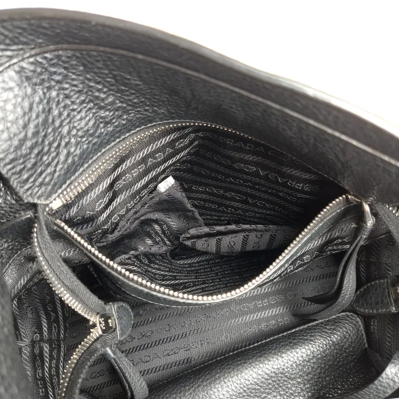 PRADA Shoulder Bag Bucket Bag Black Calfskin One Size 28 × 15 × 27 cm — detail view 5 of 11