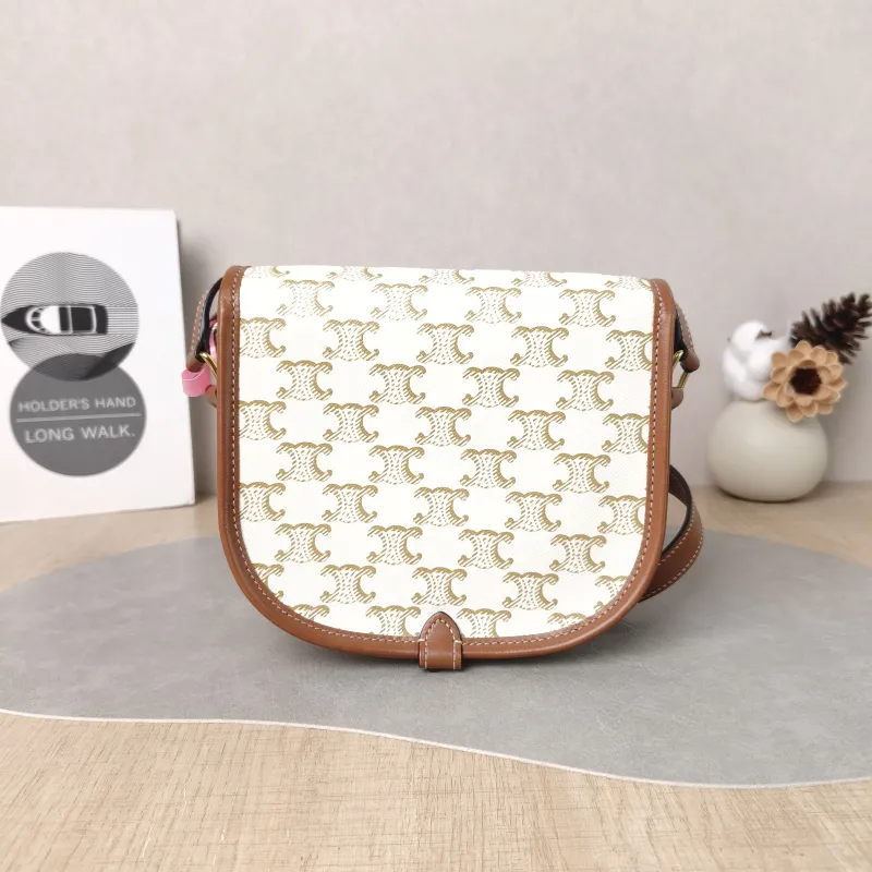 CELINE Crossbody Bag FOLCO White PVC Medium 18.5 × 8 × 17 cm — cover view 3 of 5