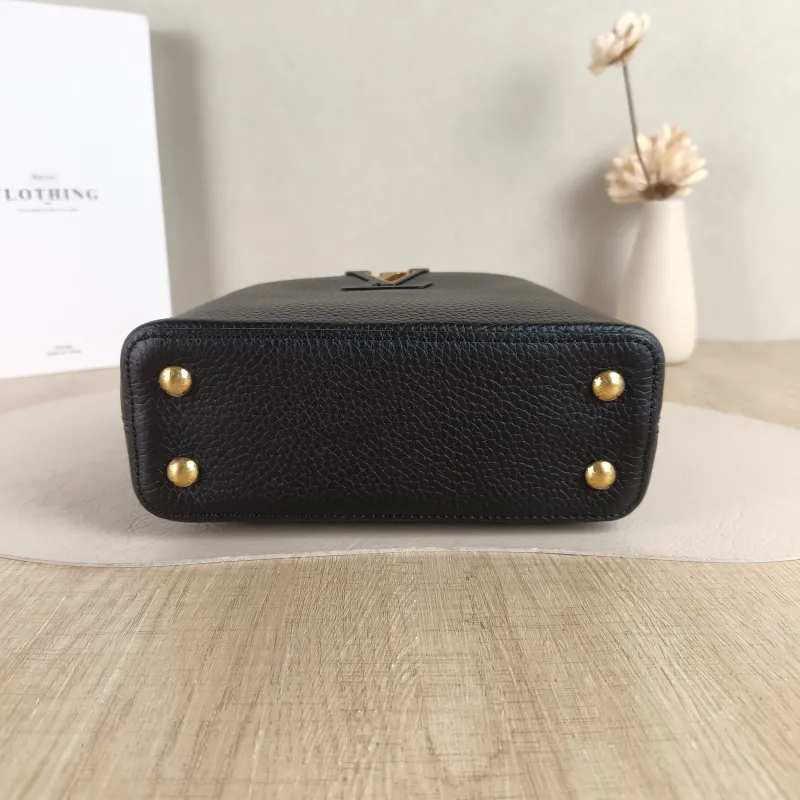 Louis Vuitton Crossbody Bag Capucines Black Calfskin Mini 21 × 8 × 14 cm — cover view 2 of 5