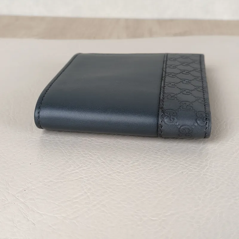 GUCCI Wallet Wallet Grey Calfskin One Size11 × 1 × 9 cm — detail view 10 of 12