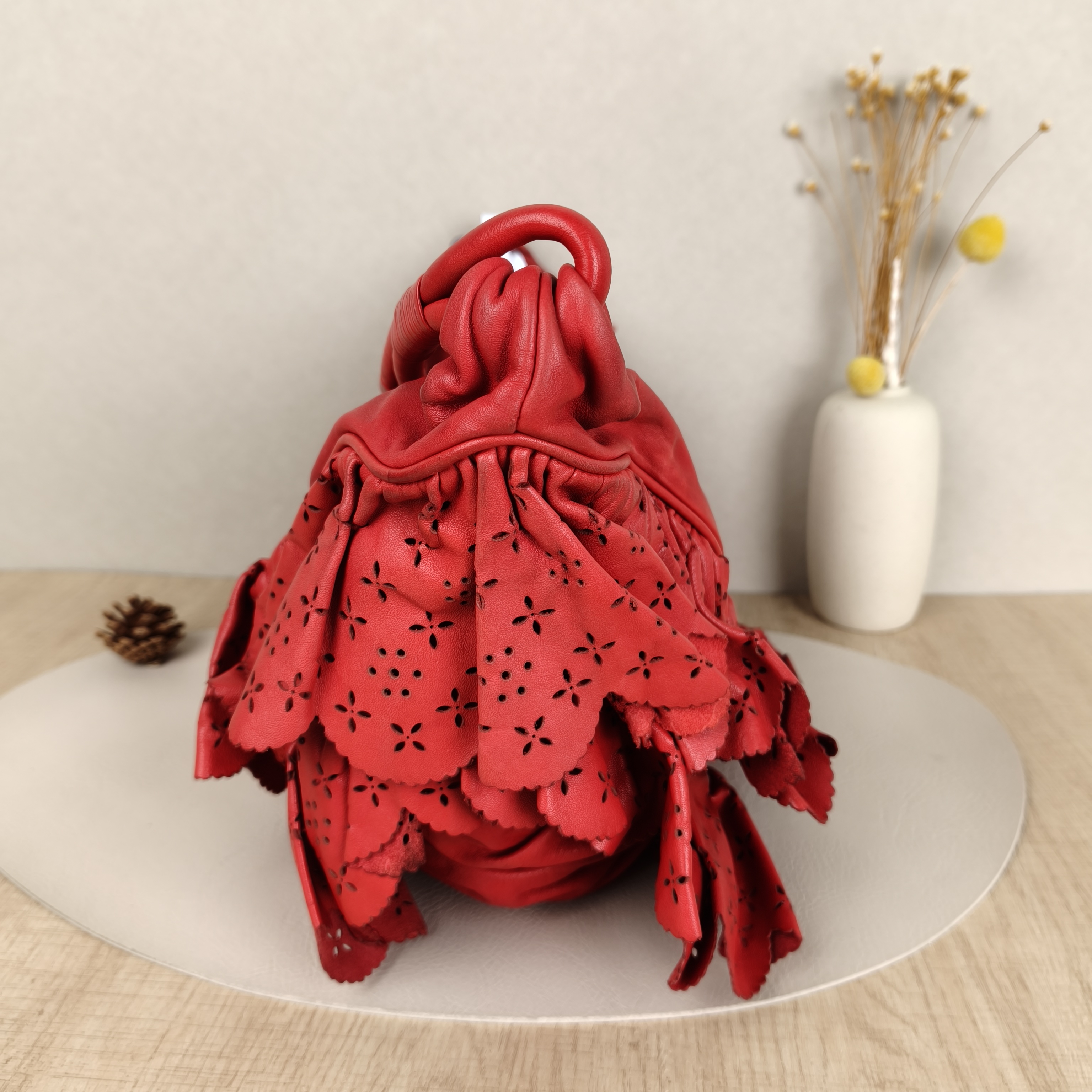 DIOR Top Handle Bag Vintage Top Handle Bag Red Lambskin One Size40 × 5 × 29 cm — cover view 9 of 9