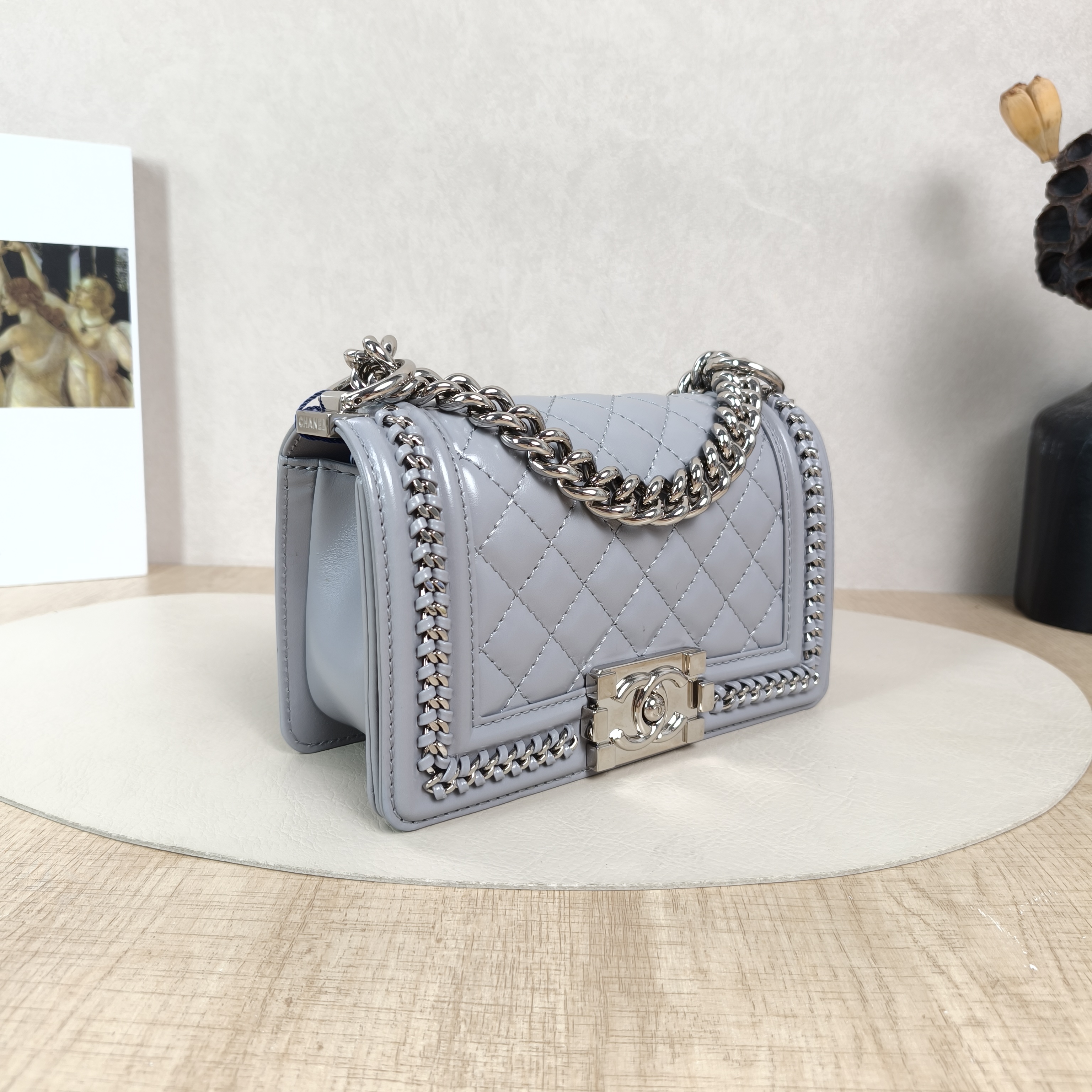 Chanel Crossbody Bag Le BoyGrey Calfskin Small20.5 × 8.5 × 12 cm — cover view 5 of 6
