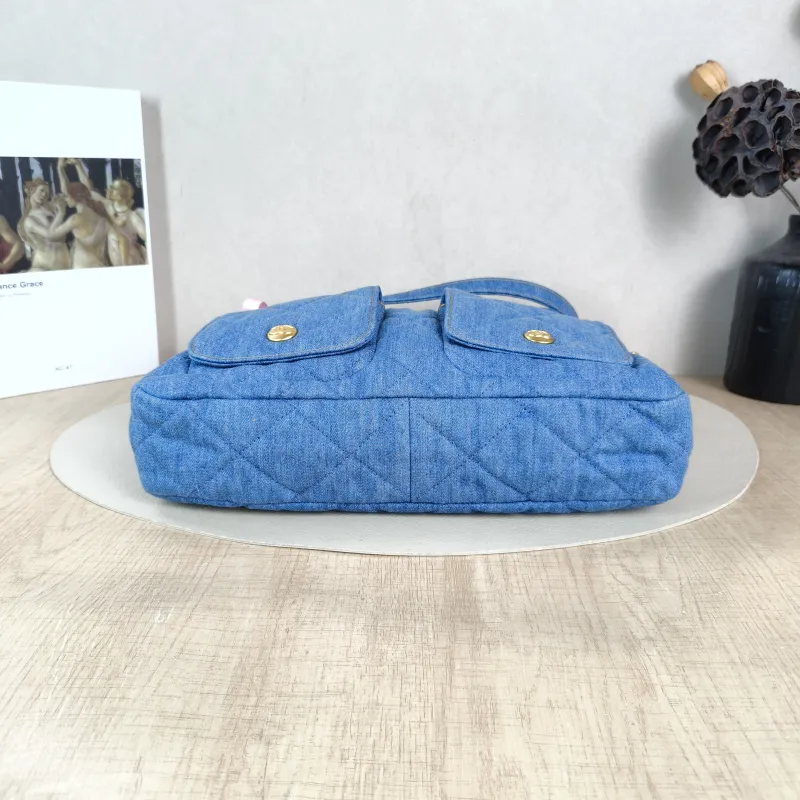 Chanel Shoulder Bag Supple Twins Hobo Blue Large 30 × 5 × 21.5 cm — cover view 3 of 5