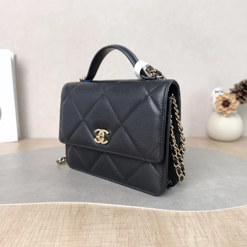 Chanel Backpack Backpack Black Calfskin One Size 18.2 × 5 × 14 cm — cover view 3 of 5