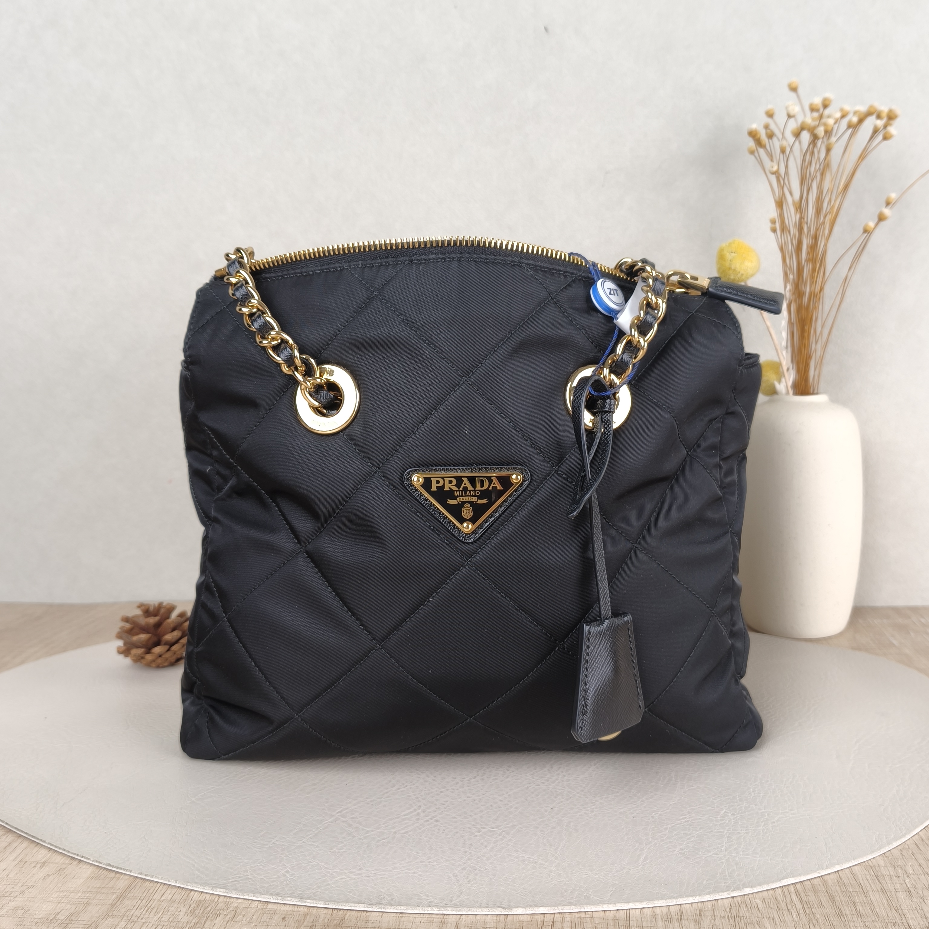 PRADA Shoulder Bag Black Nylon One Size25 × 6 × 21 cm