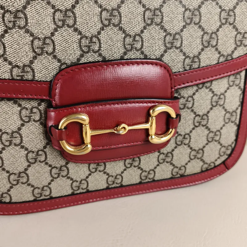 GUCCI Crossbody Bag Horsebit 1955 Horsebit Medium Monogram PVC Medium 25 × 8 × 18 cm — detail view 9 of 12