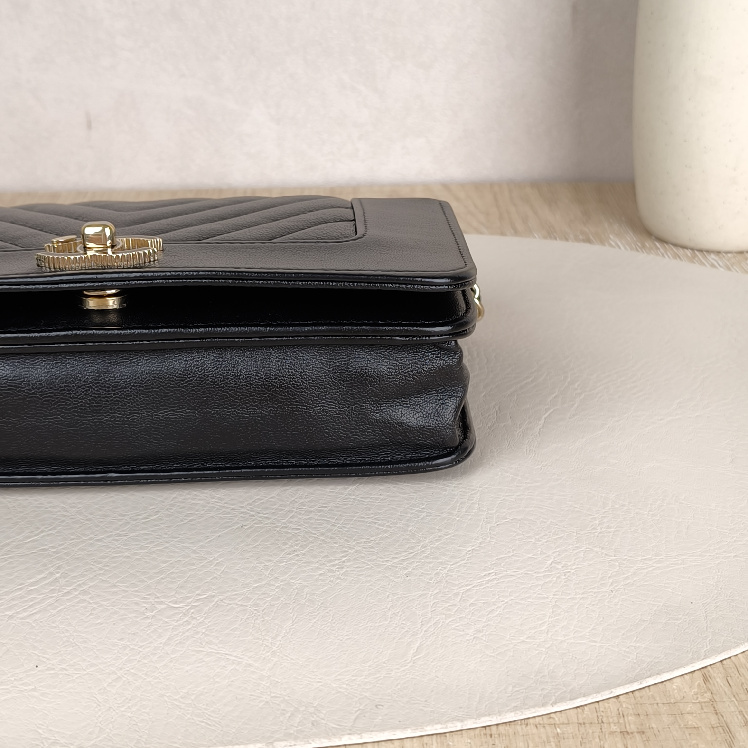 Chanel Crossbody Bagcf Collection Crossbody Bag Black Lambskin One Size19 × 3.5 × 13.5 cm — cover view 10 of 10