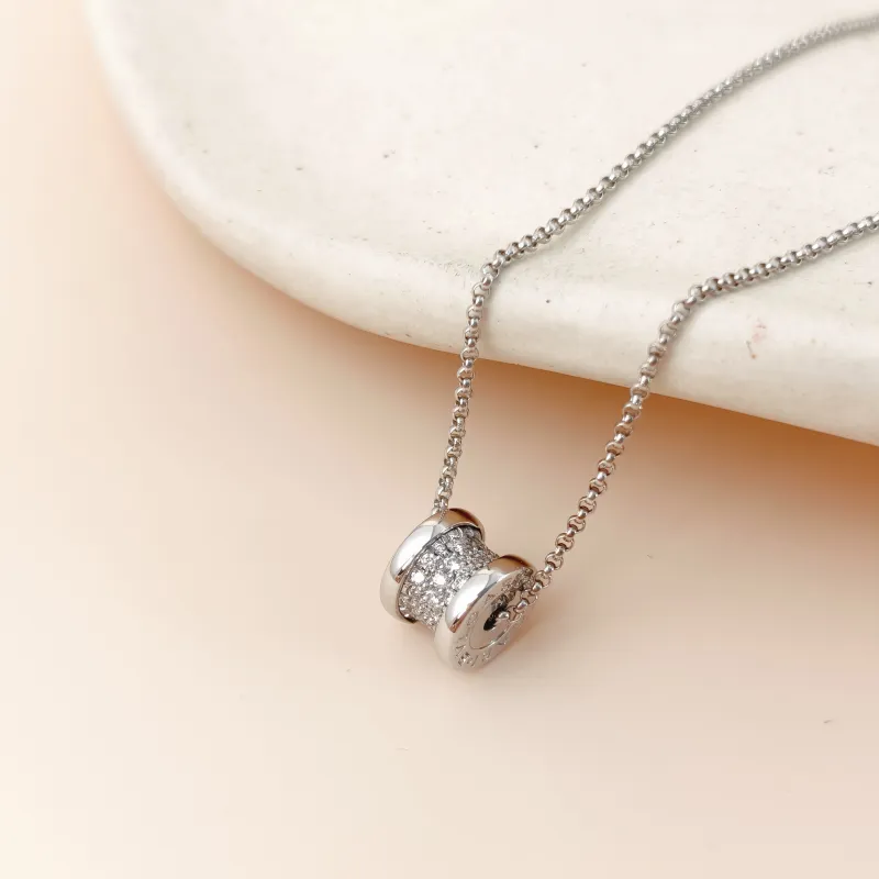 Bvlgari Necklace B.zero1 Pavé Diamond White Gold 18KW hite Gold Diamond Mini 44cm — cover view 7 of 11