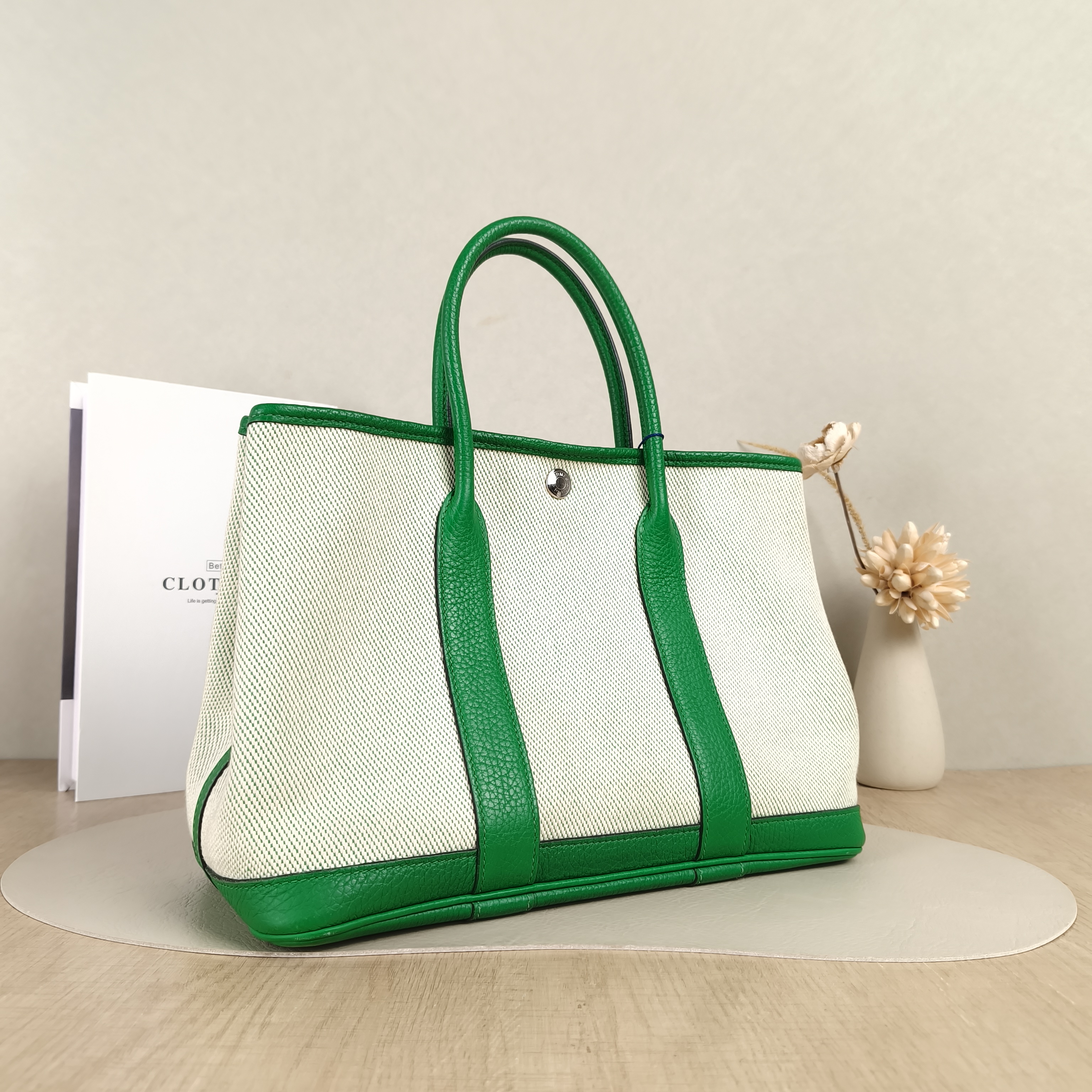 Hermès Top Handle Bag Garden Party 30 30Colorblock Canvas, Medium30 × 13 × 21 cm — cover view 4 of 5