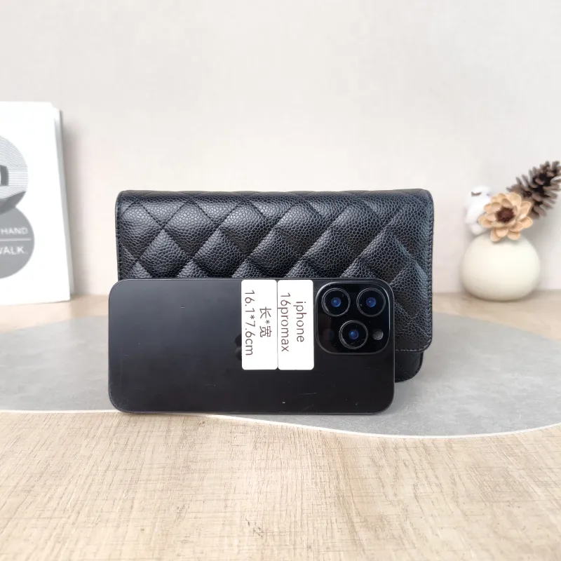 Chanel Crossbody Bag Classic Flap WOC CF WOCWOC Bag Black Grained Calfskin Mini 19.2 × 3.5 × 12.3 cm — cover view 6 of 6