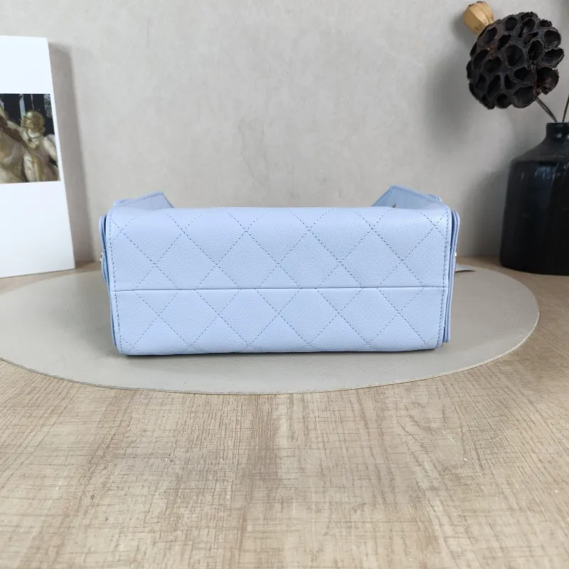 Chanel Crossbody Bag 25Bag Blue Grained Calfskin Mini 22 × 12.5 × 20 cm — cover view 4 of 6