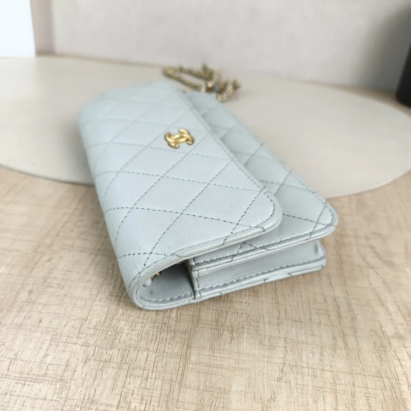 Chanel Crossbody Bag woc Collection Grey Lambskinmini17 × 5 × 9.5 cm — detail view 5 of 13