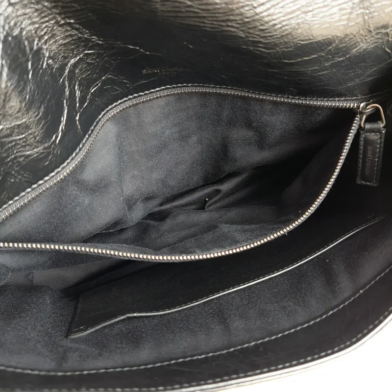 SAINT LAURENT Crossbody Bag Niki D Waxed Leather Calfskin Large 32 × 9 × 23 cm — detail view 1 of 13
