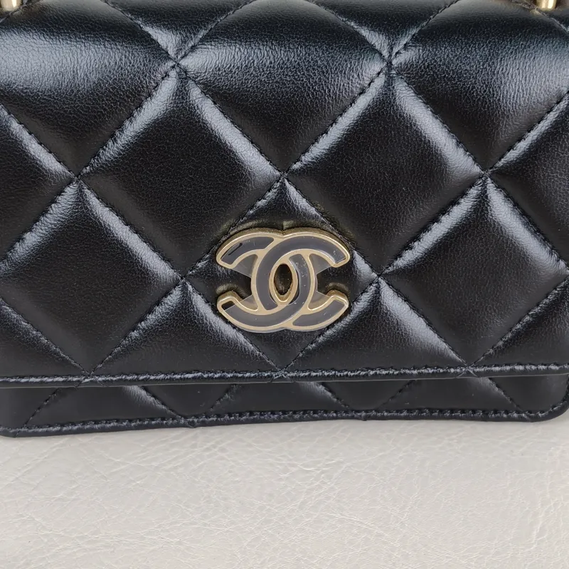 Chanel Crossbody Bag CF WOC Black Lambskin Mini 15 × 5 × 10 cm 31 — detail view 9 of 16