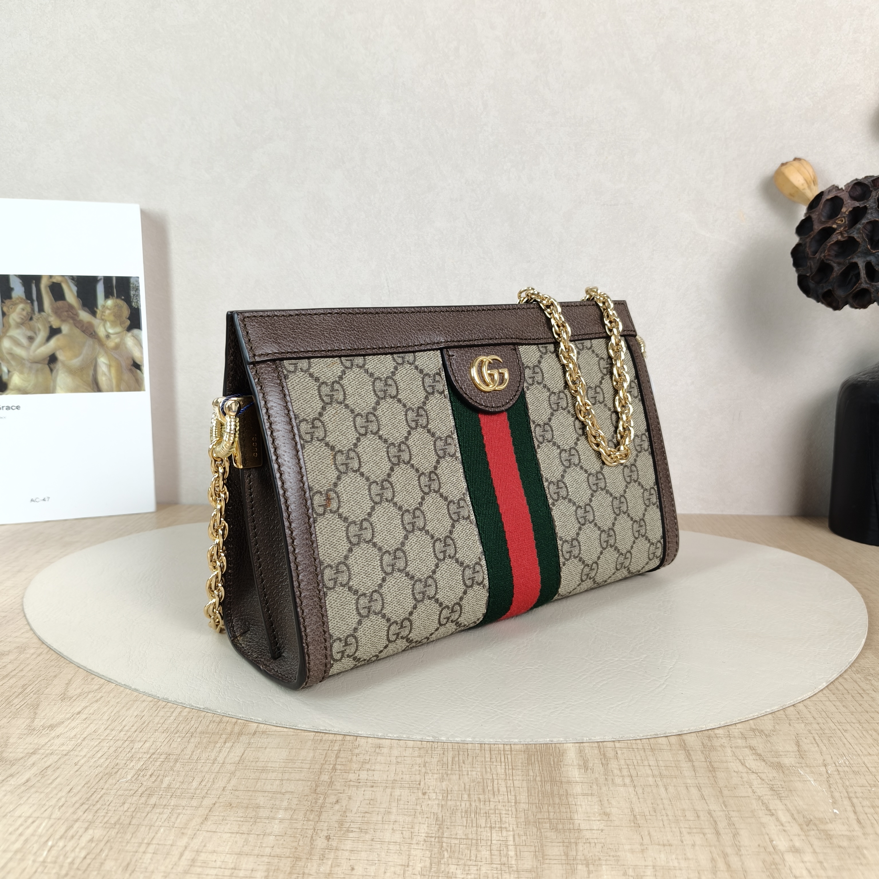 GUCCI Crossbody Bag Ophidia Monogram PVC Medium26 × 8 × 17.5 cm — cover view 3 of 6