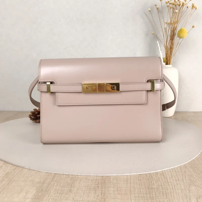 SAINT LAURENT Crossbody Bag MANHATTAN Pink Calfskin24 × 6 × 17.5 cm