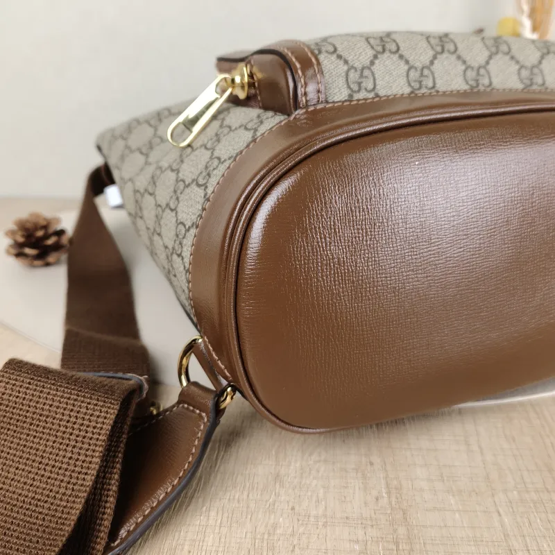 GUCCI Backpack GG Retro Collection Backpack Brown PVC One Size 26.5 × 13 × 30 cm — detail view 10 of 13