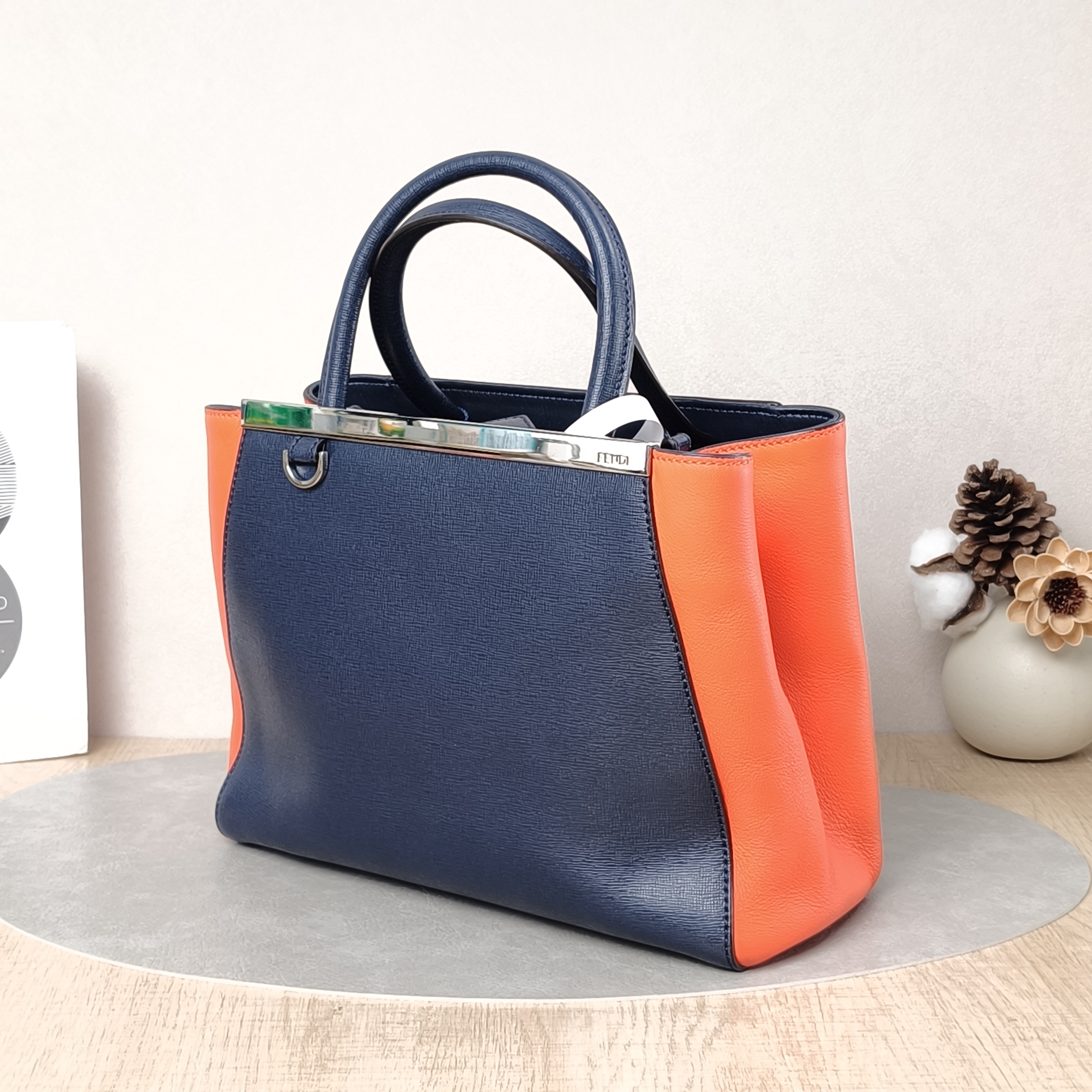 FENDI Crossbody Bag Crossbody Bag Blue Red Calfskin One Size27 × 11 × 20 cm — cover view 3 of 5