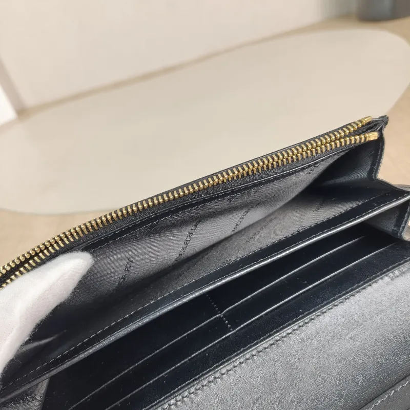 BURBERRY Wallet Wallet Black Calfskin One Size 19 × 2 × 10 cm — detail view 9 of 11