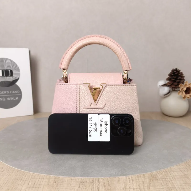 Louis Vuitton Crossbody Bag Capucines Pink Colorblock Calfskin · mini21 × 8 × 14 cm — cover view 5 of 5