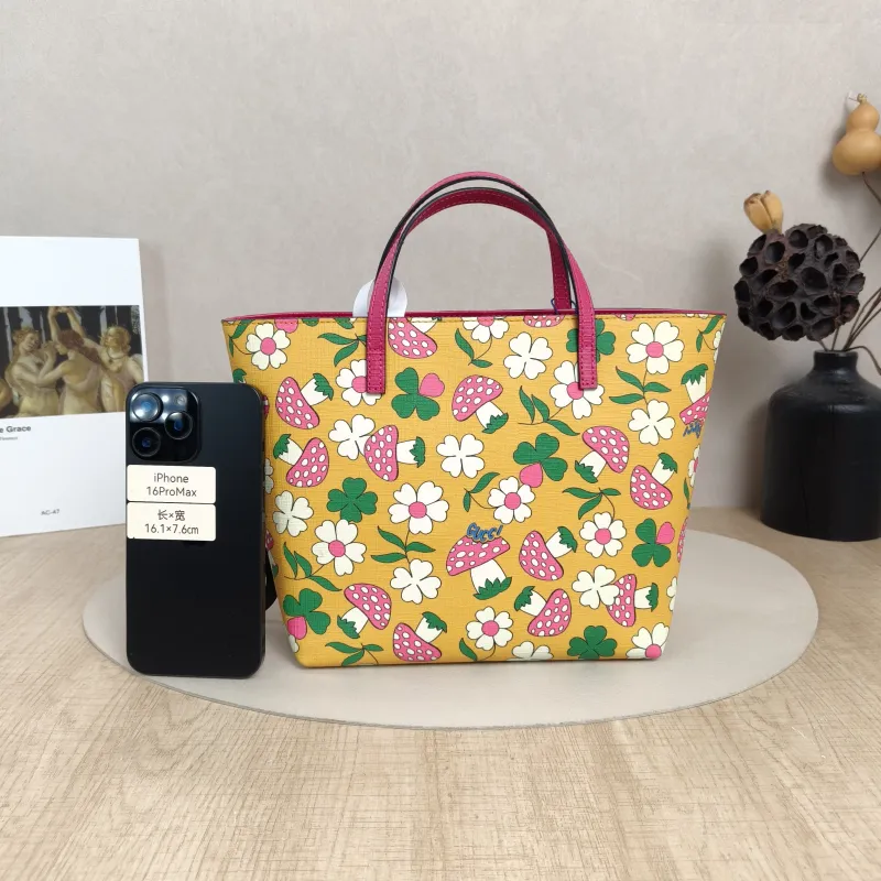 GUCCI Top Handle Bag tote Yellow PVC One Size20 × 10 × 20 cm — cover view 4 of 5