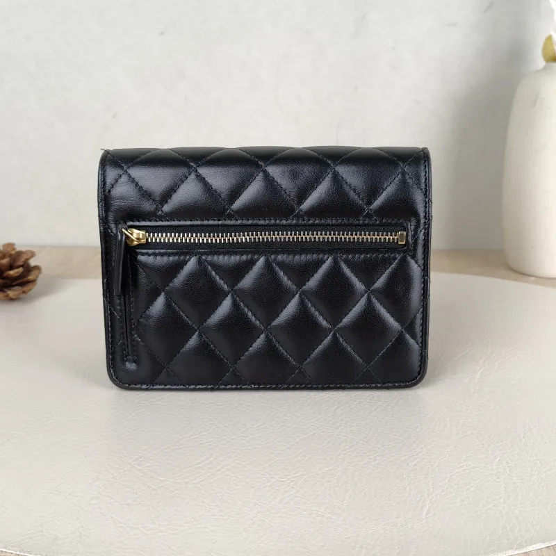 Chanel Crossbody Bag woc Black Lambskin One Size15.5 × 5 × 11 cm — cover view 3 of 6