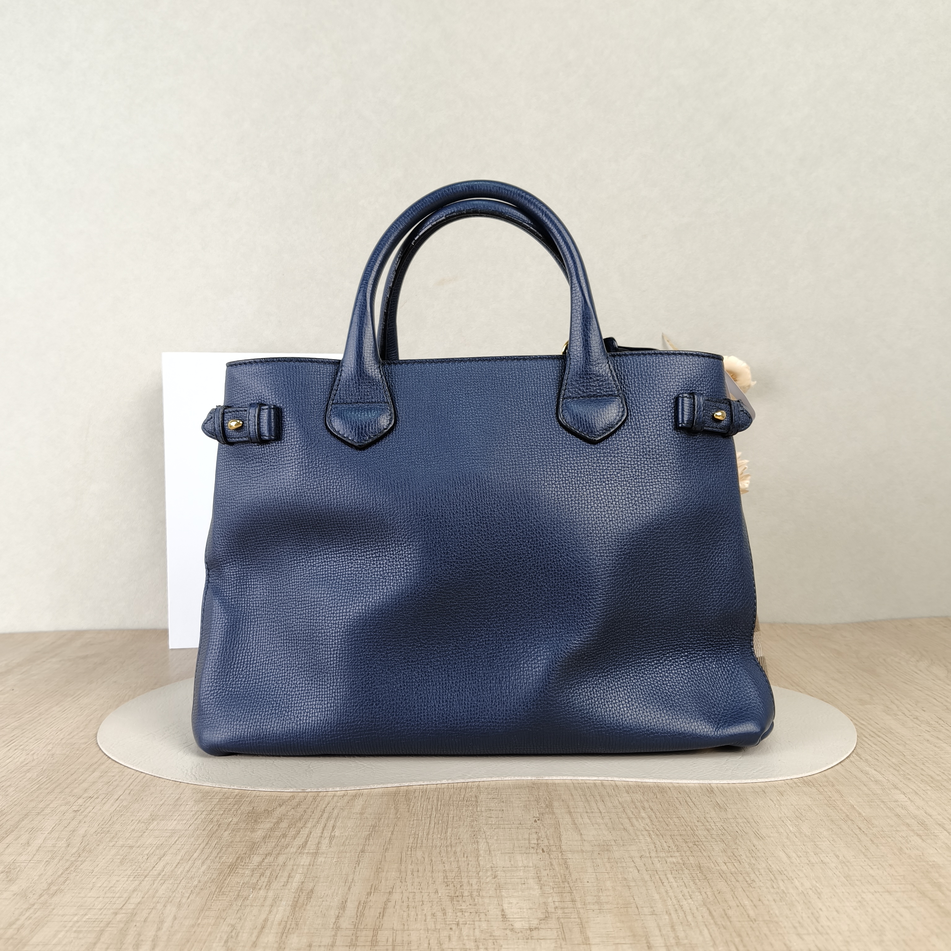 BURBERRY Top Handle Bag Top Handle Bag Blue Calfskin One Size35 × 15 × 25 cm — cover view 3 of 5