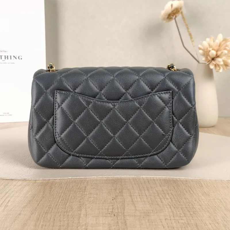 Chanel Crossbody Bag25b c mini Grey Lambskin mini20 × 6 × 12 cm — cover view 2 of 5