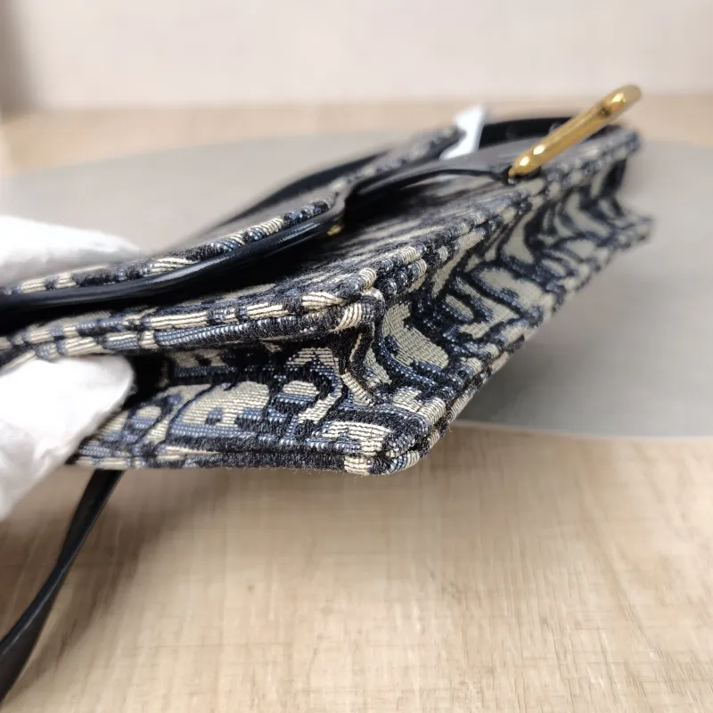DIOR Belt Bag Saddle Belt Bag Blue Canvas One Size 17 × 3.5 × 10.5 cm — detail view 5 of 10