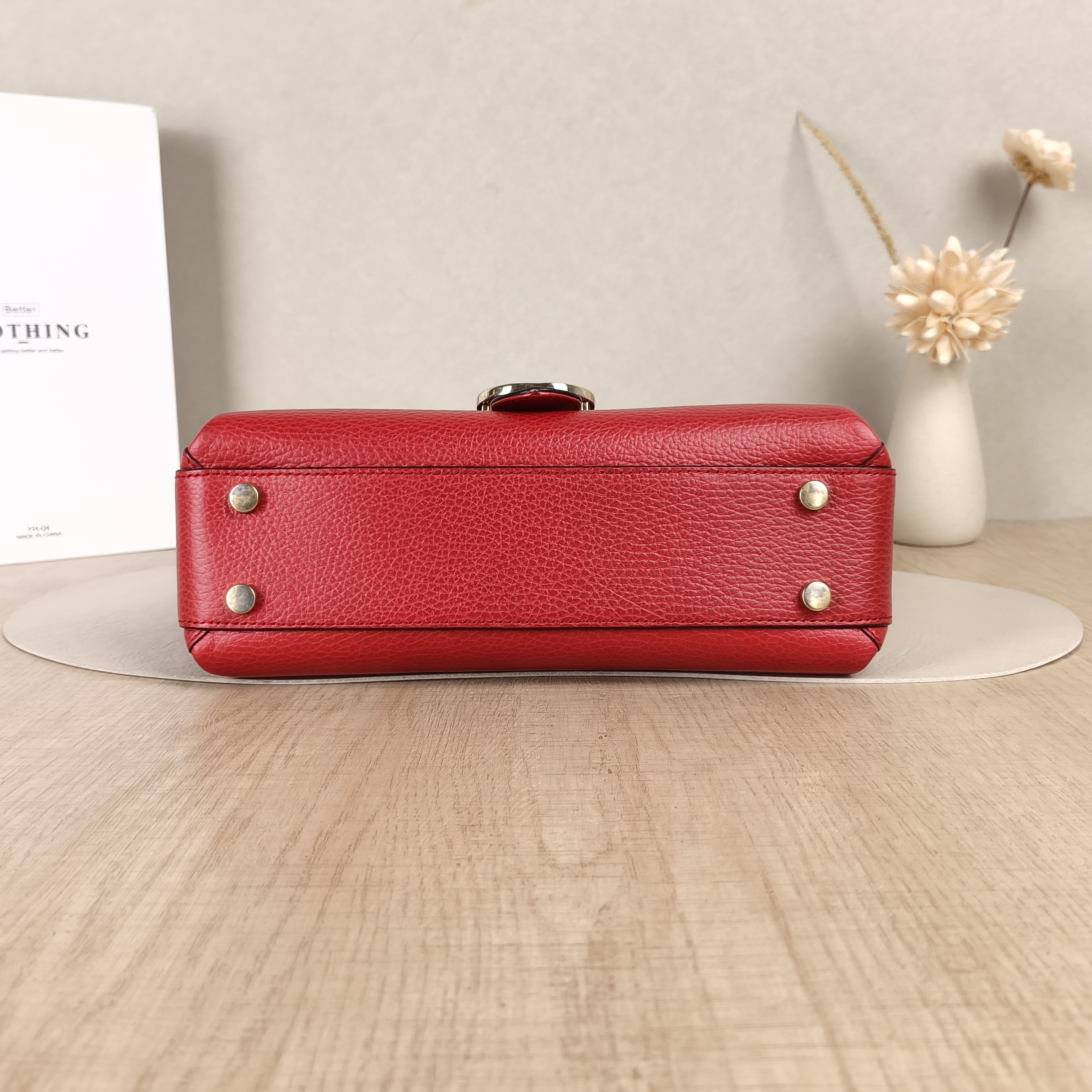 GUCCI Crossbody Bag Collection Crossbody Bag Red Calfskin One Size27 × 8 × 17 cm — cover view 3 of 5