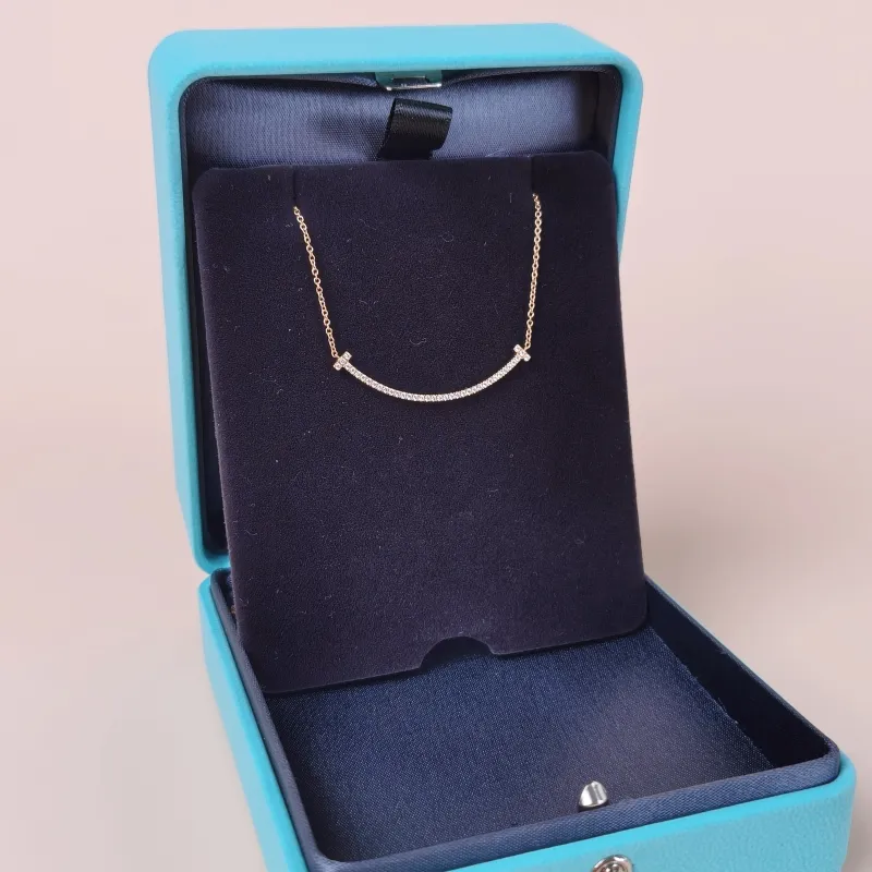 Tiffany&Co. Necklace TC ollection Smile Necklace Gold 18K Diamond Small 40cm — cover view 3 of 10