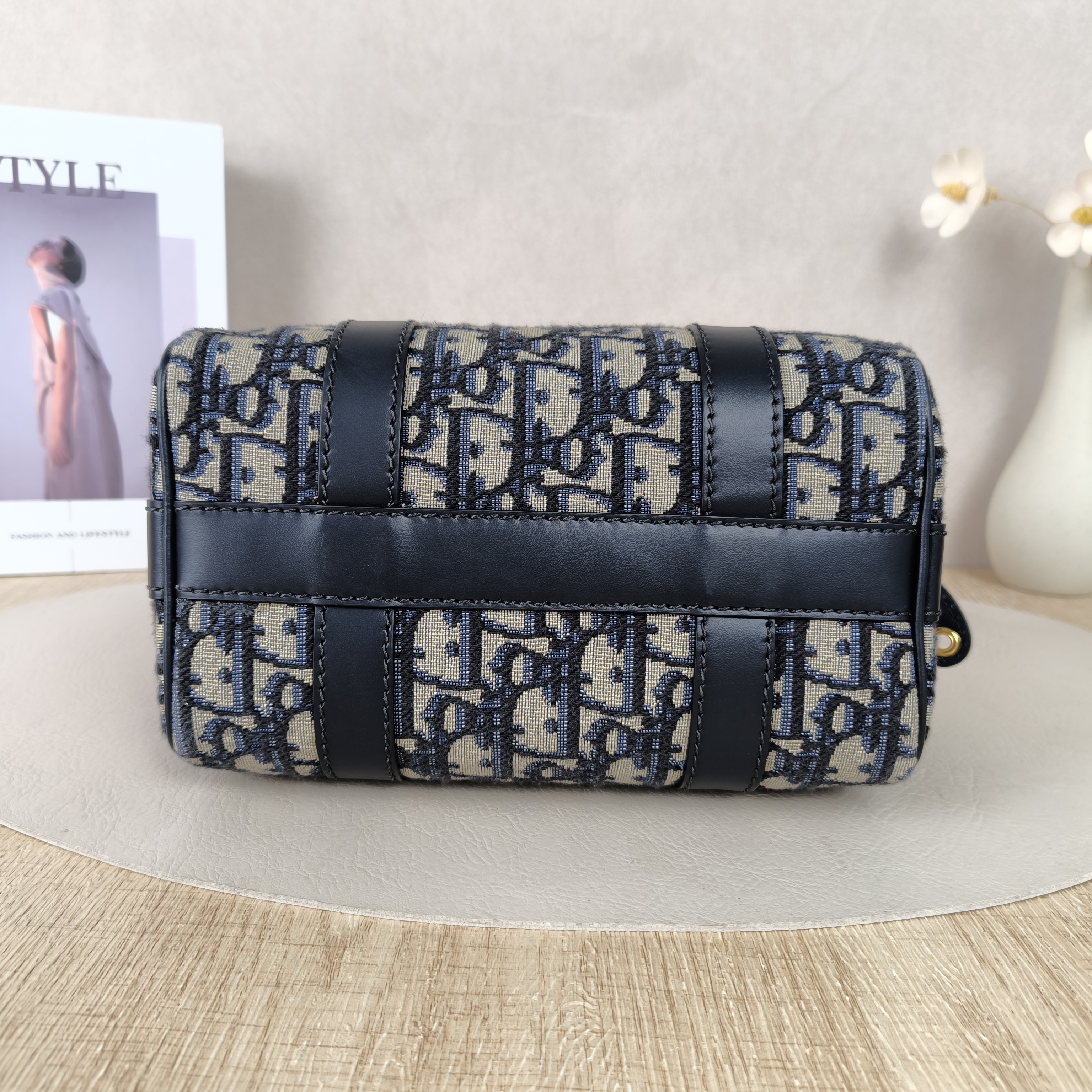 DIOR Crossbody Bag Groove 20 Top Handle Bag Blue Canvas Small20.5 × 12 × 13.5 cm — cover view 2 of 10