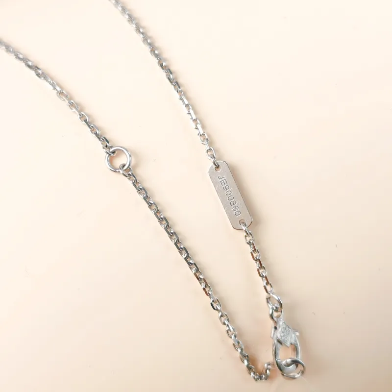 Van Cleef & Arpels Necklace Alhambra White Gold 18KW hite Gold Diamond Vintage Small 41cm — cover view 6 of 10