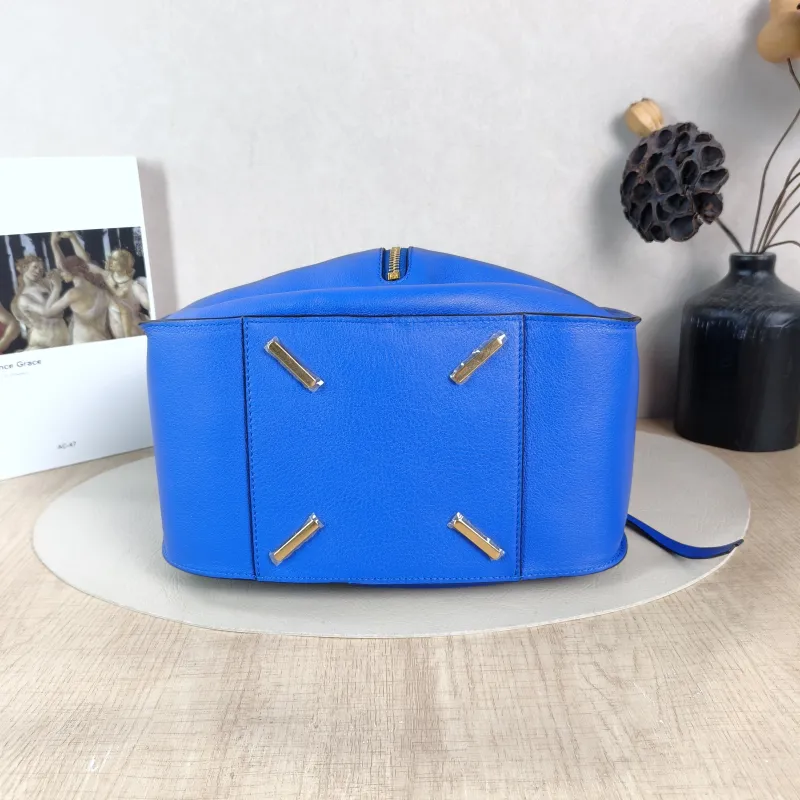 LOEWE Shoulder Bag Hammock Blue Calfskin Small 30 × 14 × 25 cm — cover view 2 of 5