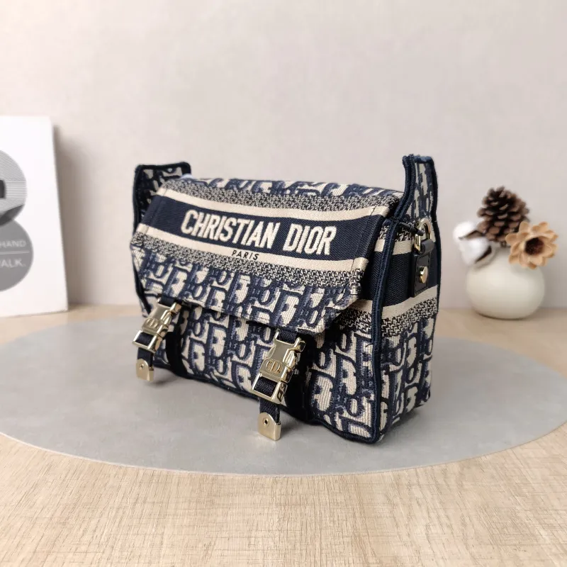 DIOR Crossbody Bag camp Messenger Bag Blue Canvas Small23 × 8 × 15 cm — cover view 2 of 6