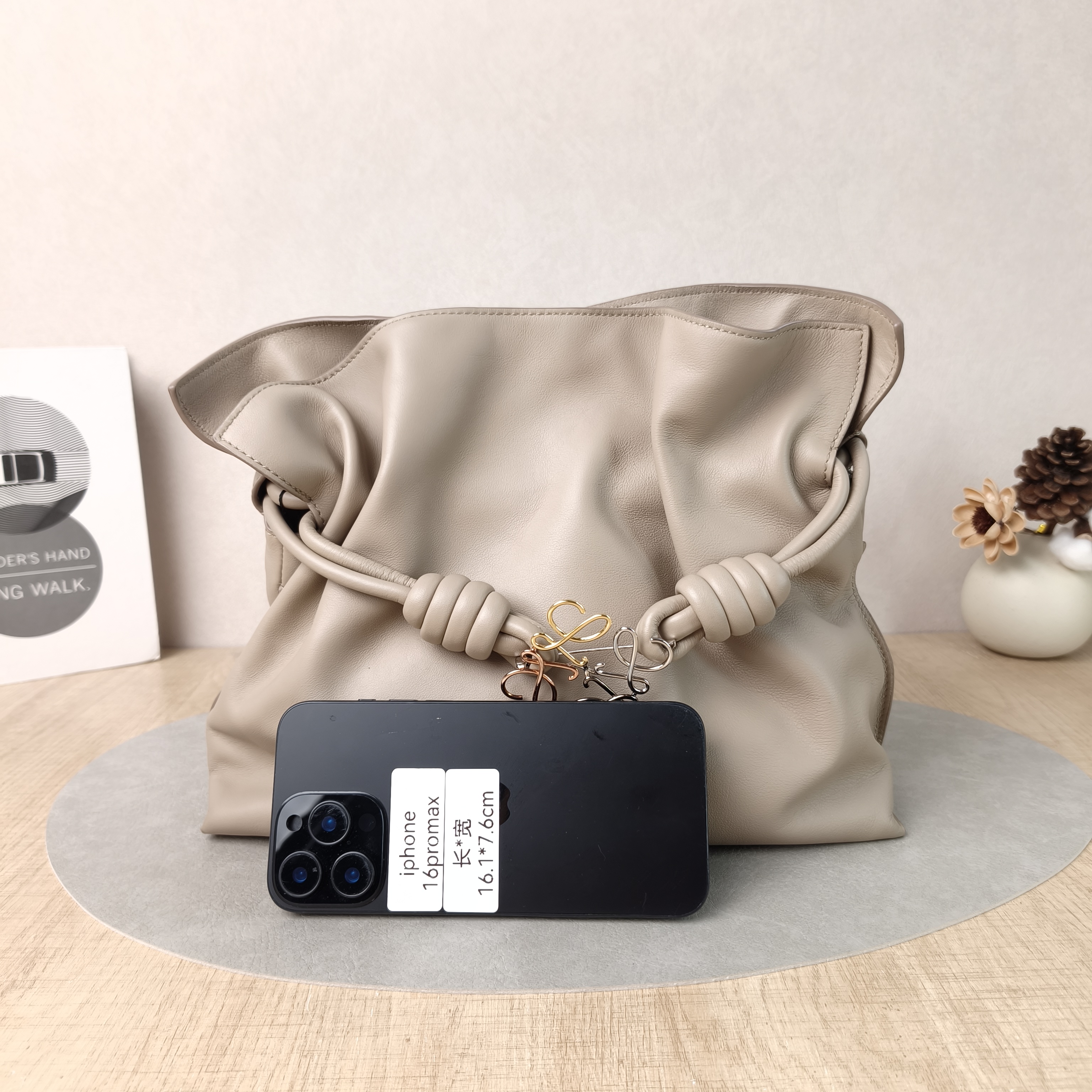 LOEWE Crossbody Bag Flamenco Calfskin Medium30 × 10.5 × 24.5 cm Brooch — cover view 6 of 6