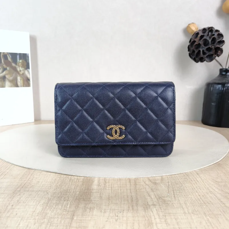 Chanel Crossbody Bag Classic Flap WOC CF WOCWOC Bag c Grained Calfskin One Size 19.2 × 3.5 × 12.3 cm